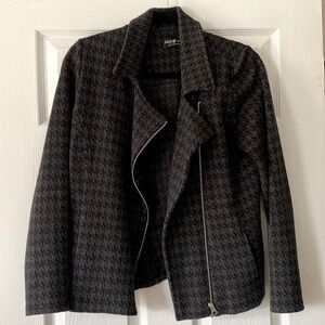 Miik Corey Moto Jacket in Houndstooth Size Medium 🇨🇦